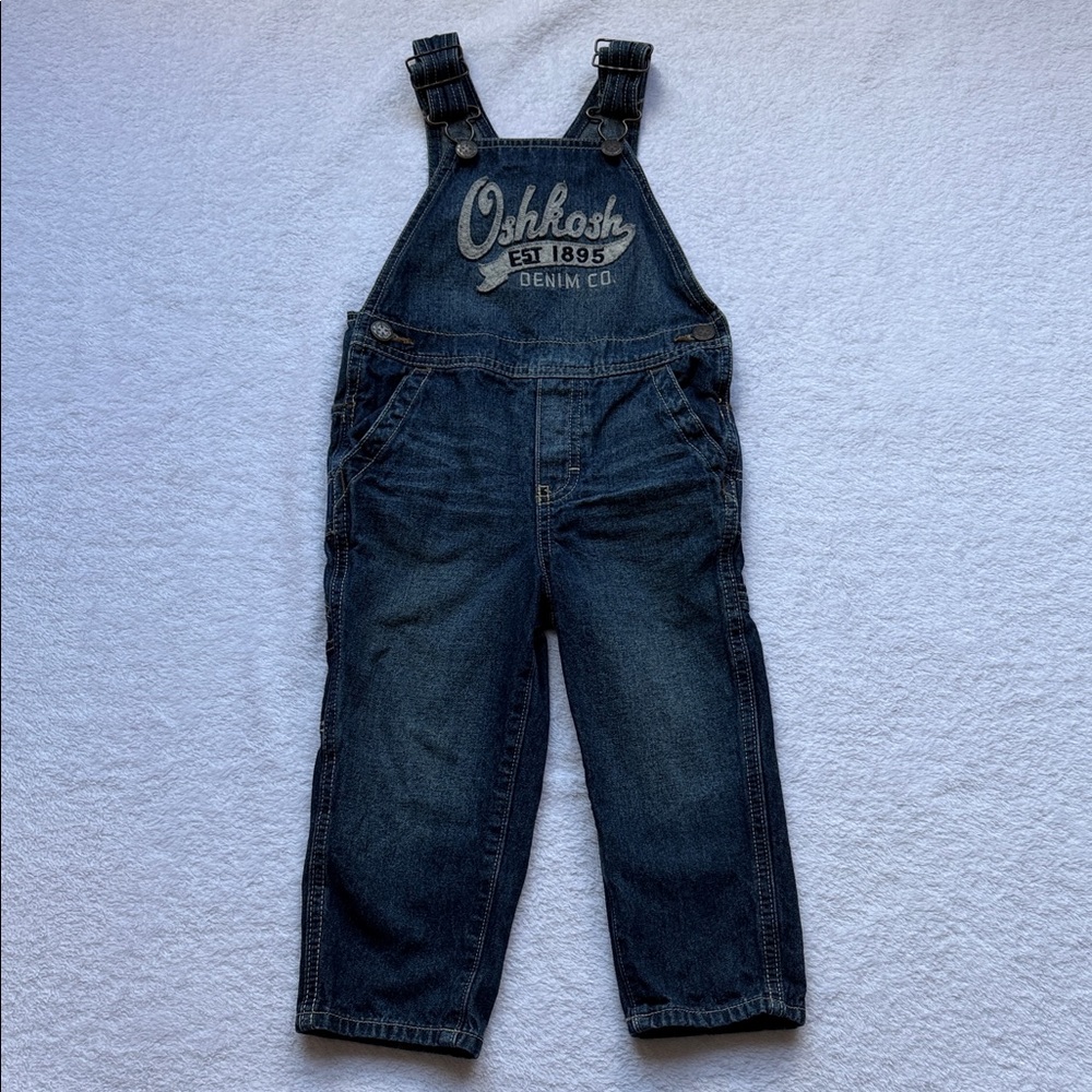 OshKosh B'gosh Dark Wash Denim Bib Overalls, Toddler 3T